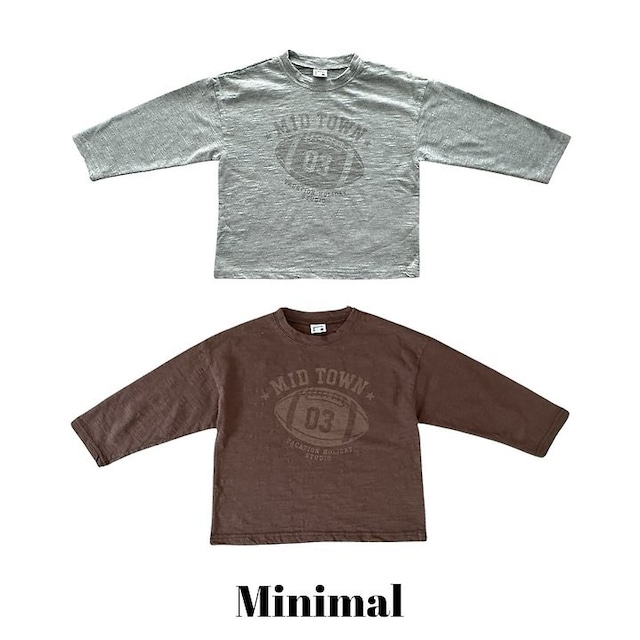 【取寄】minimal|rugby slub tee|ラグビースラブTシャツ|S-JM|kids&jr|26 autumn