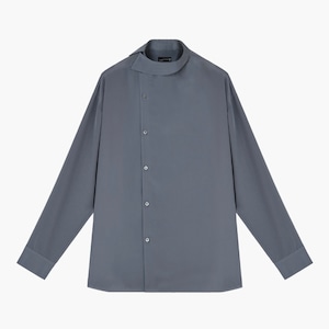 LAD MUSICIAN【ラッドミュージシャン 】DIAGONAL BIG SHIRT (ITEM NO:2224-107 BLUE GRAY/SIZE:46)