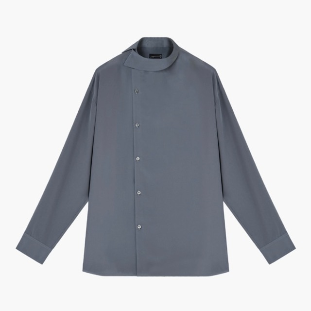 LAD MUSICIAN【ラッドミュージシャン 】DIAGONAL BIG SHIRT (ITEM NO:2224-107 BLUE GRAY/SIZE:46)