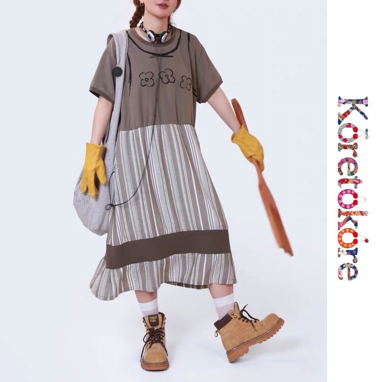 Brownie Bloom Dress A1230