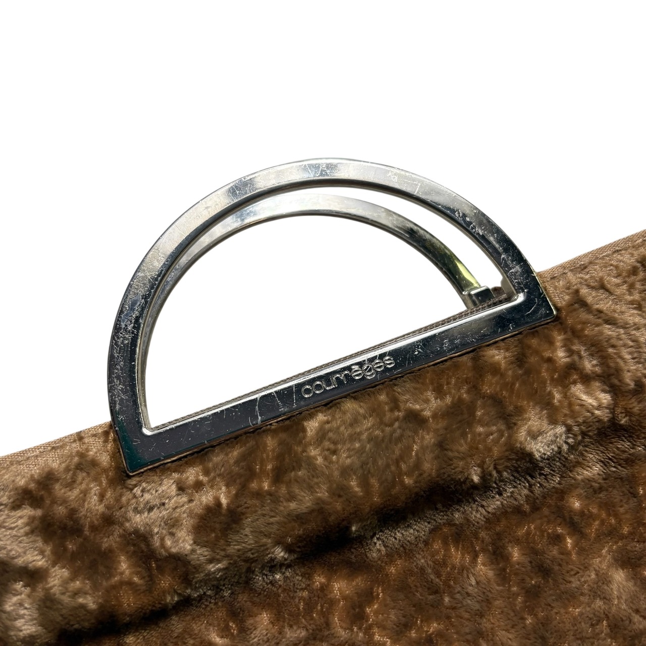 vintage COURREGES velour hand bag