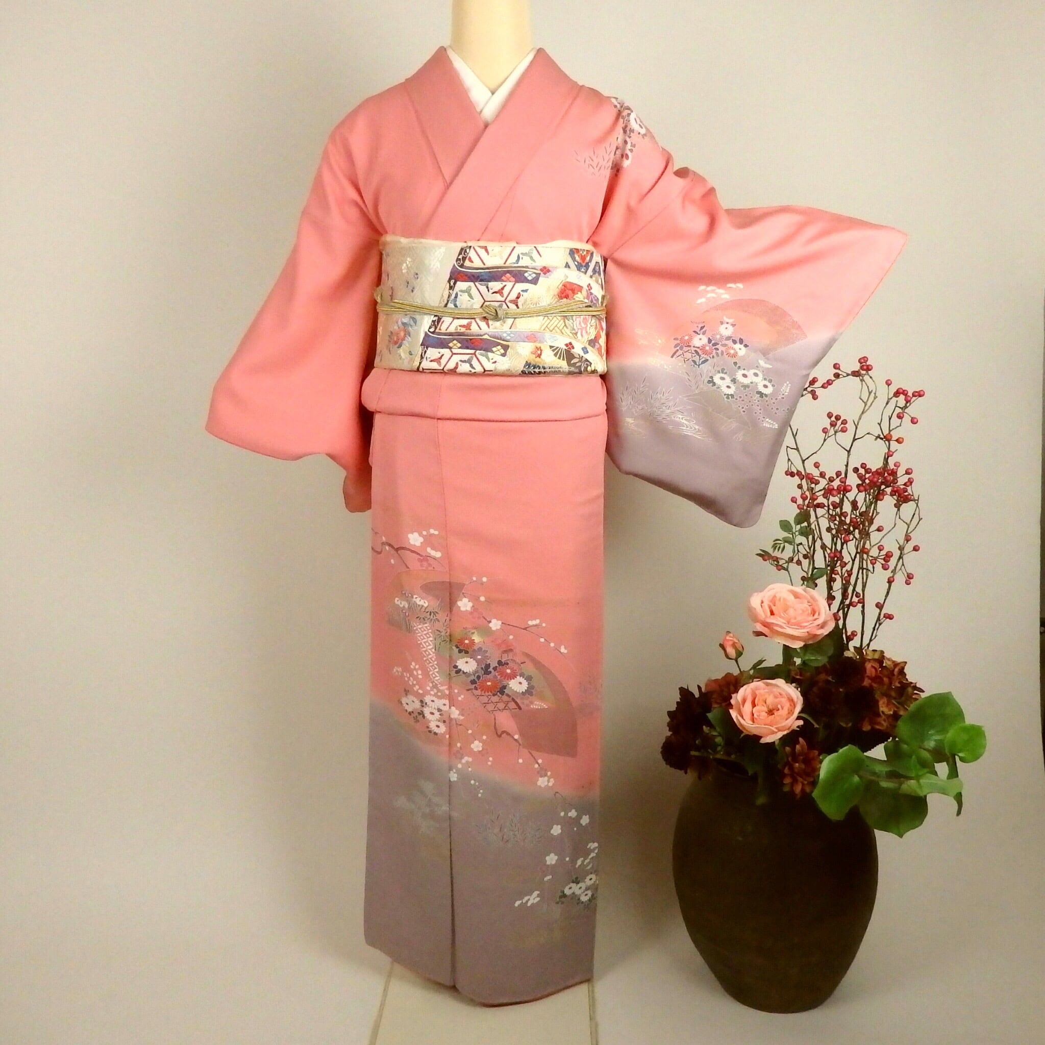 829サーモンピンク可愛い付け下げ | リサイクル着物ショップ La遇 Used Kimono Shop Lagu powered by BASE