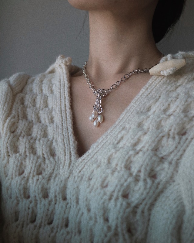 knot necklace pearl