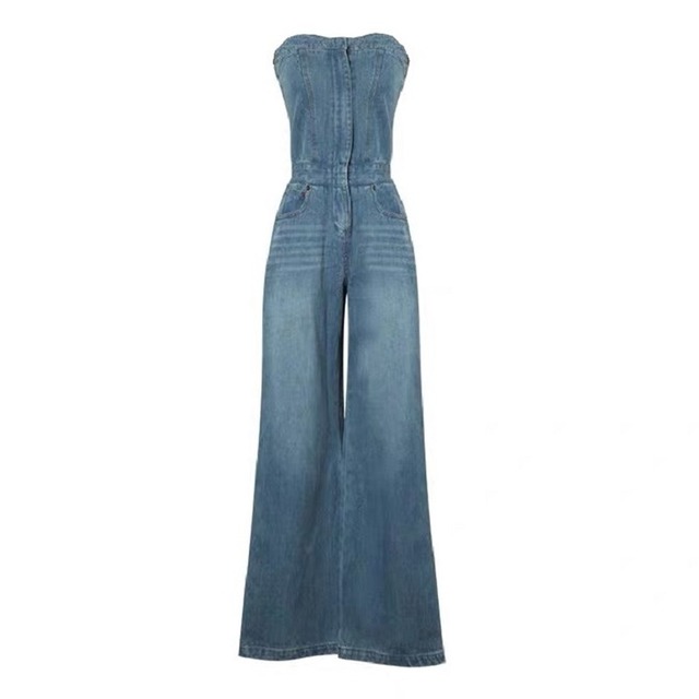 Blue denim rompers 1089