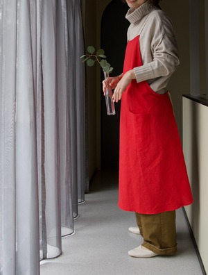 Apron　-ane- 　　color/レッド