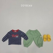 韓国子供服 / 26Autumn / soybean / ボーダー バター Tシャツ / キッズ服 / ジュニア服 / 秋服 *XS~JM*