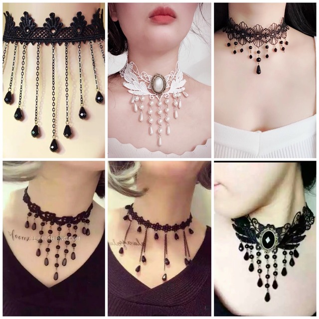 ✞ロリータJK制服 チェーン ブラックアクセサリー ネックレス  