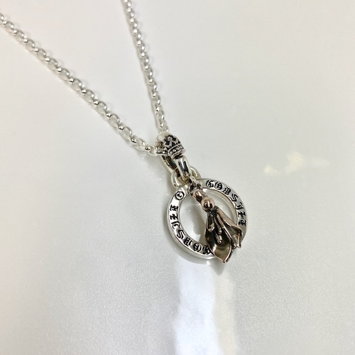 GODSIZE 20th Anniversary Model [BUD] combination of pink silver NECKLACE / ゴッドサイズ20周年記念モデル BUDピンクシルバーコンビチェーンネックレス