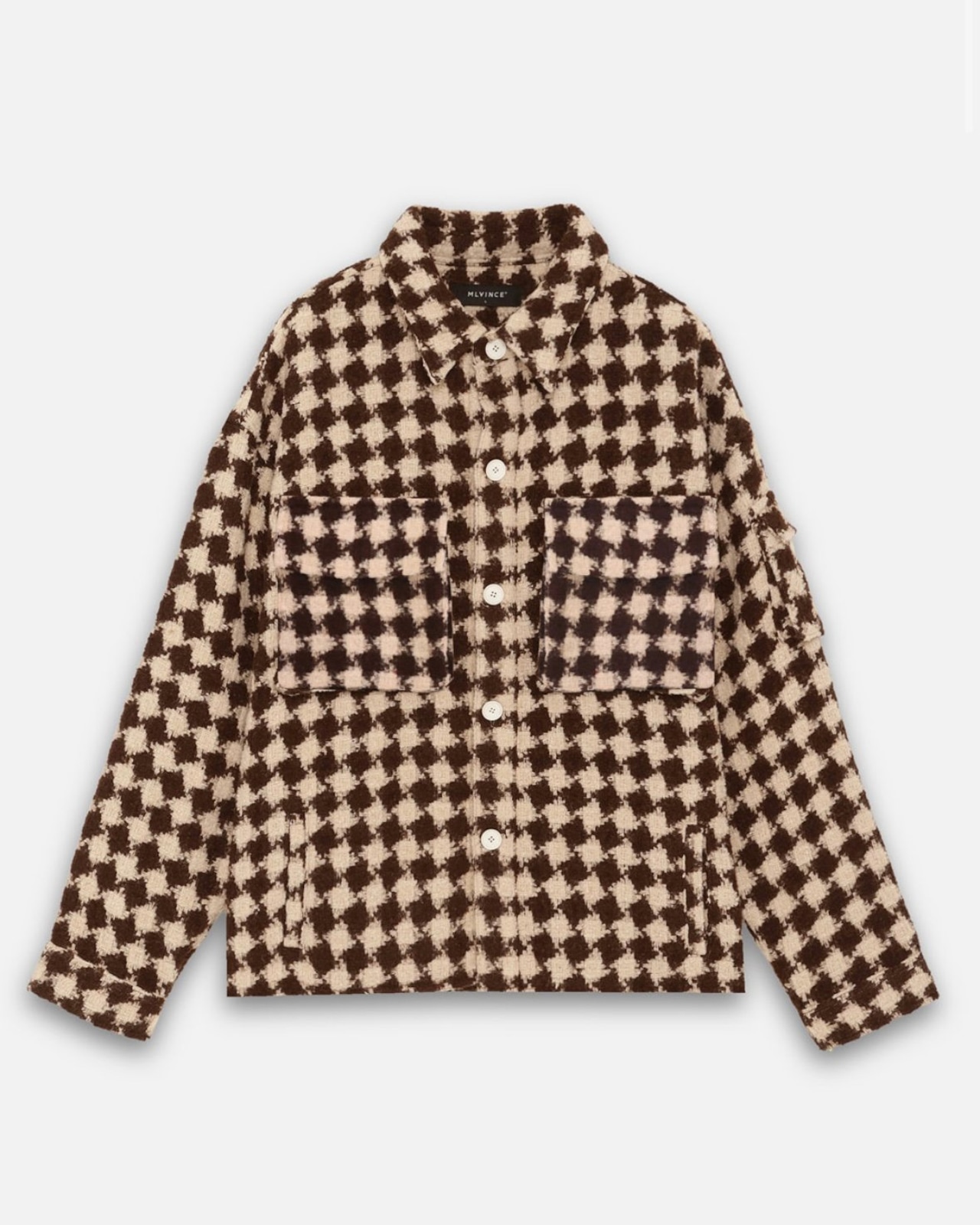 MLVINCE / military check jacket brown