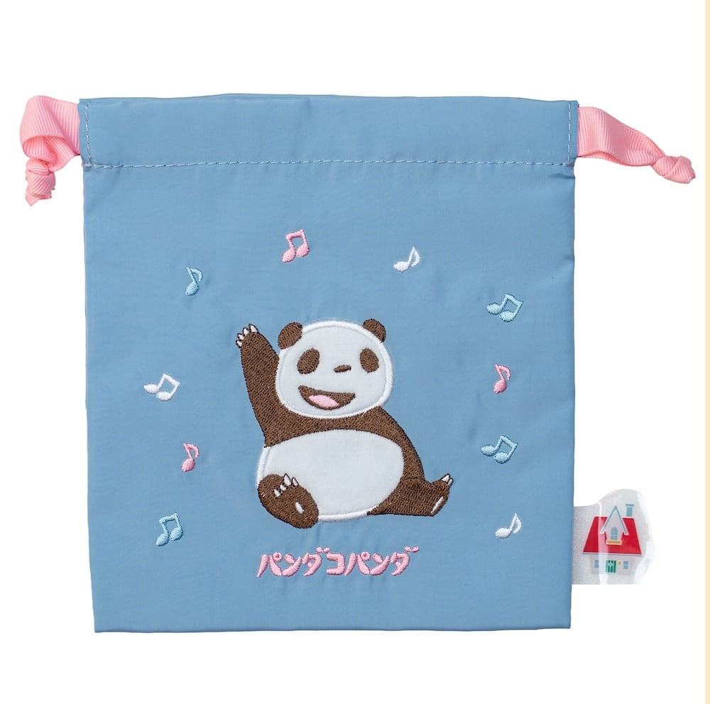 パンダコパンダ 刺繍巾着 ブルー(2132)