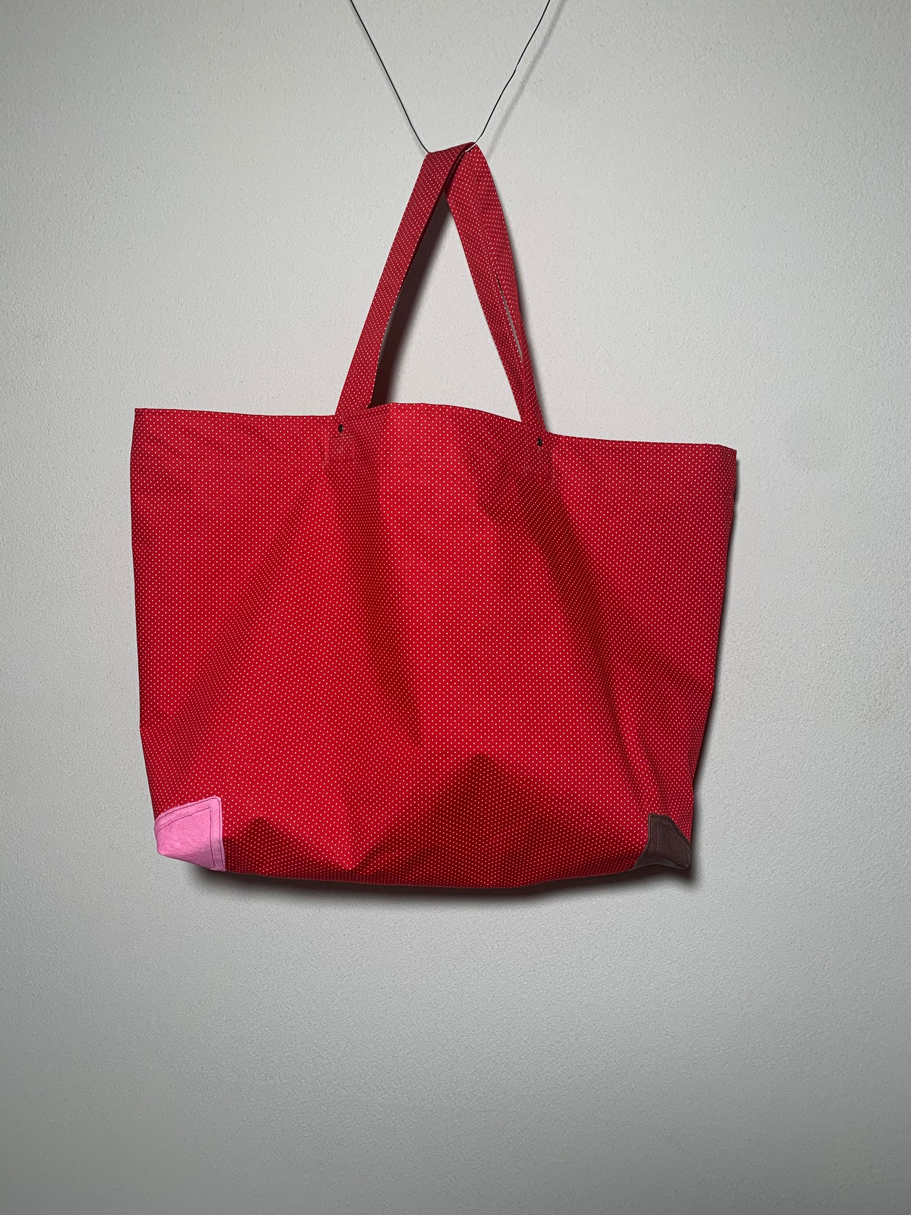 赤 水玉バッグ | POIS BLANCS