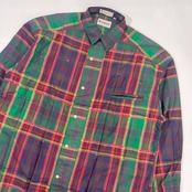 Hi-express ハイエクスプレス MULLER SEON スイスコットン チェック デザイン 長袖シャツ F/マルチ メンズ ビンテージ