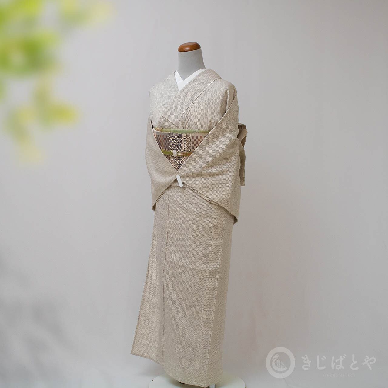 塩沢紬 蒸栗色の単衣 | きじばとや
