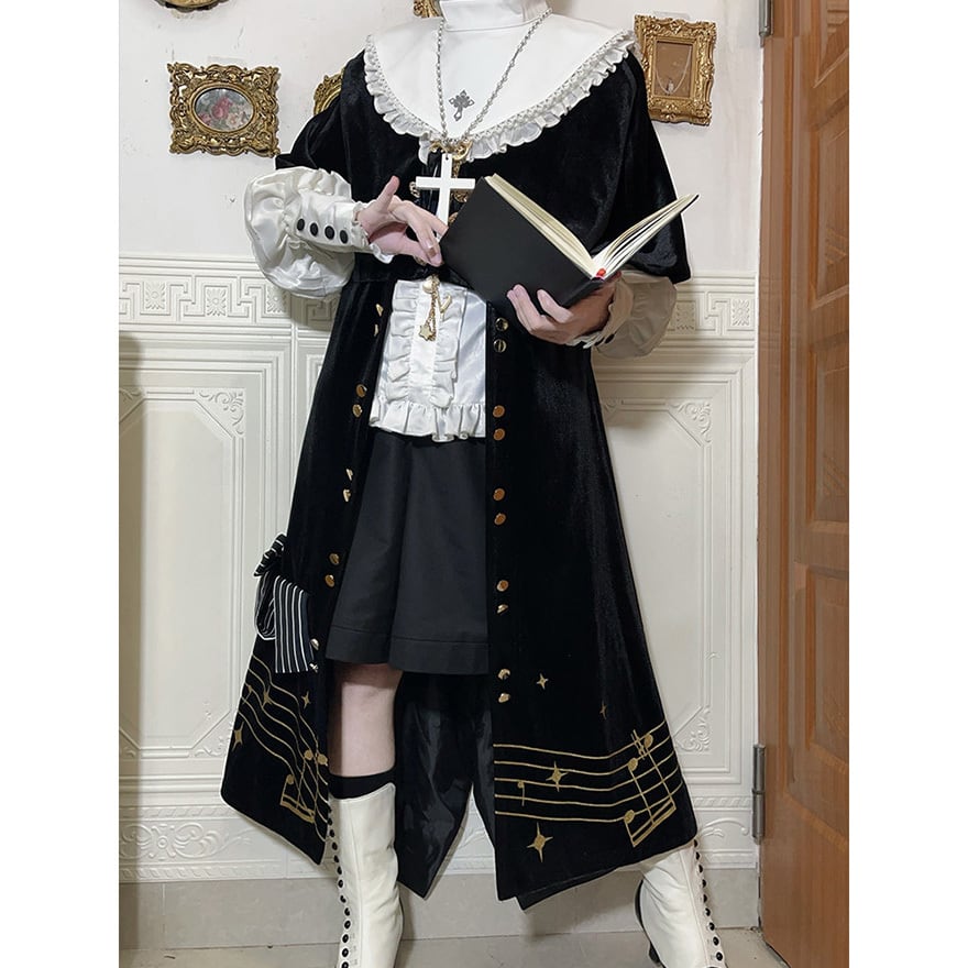 王子系ロリィタ コスチューム ロングコート×ジレ ファンタジー舞台向け