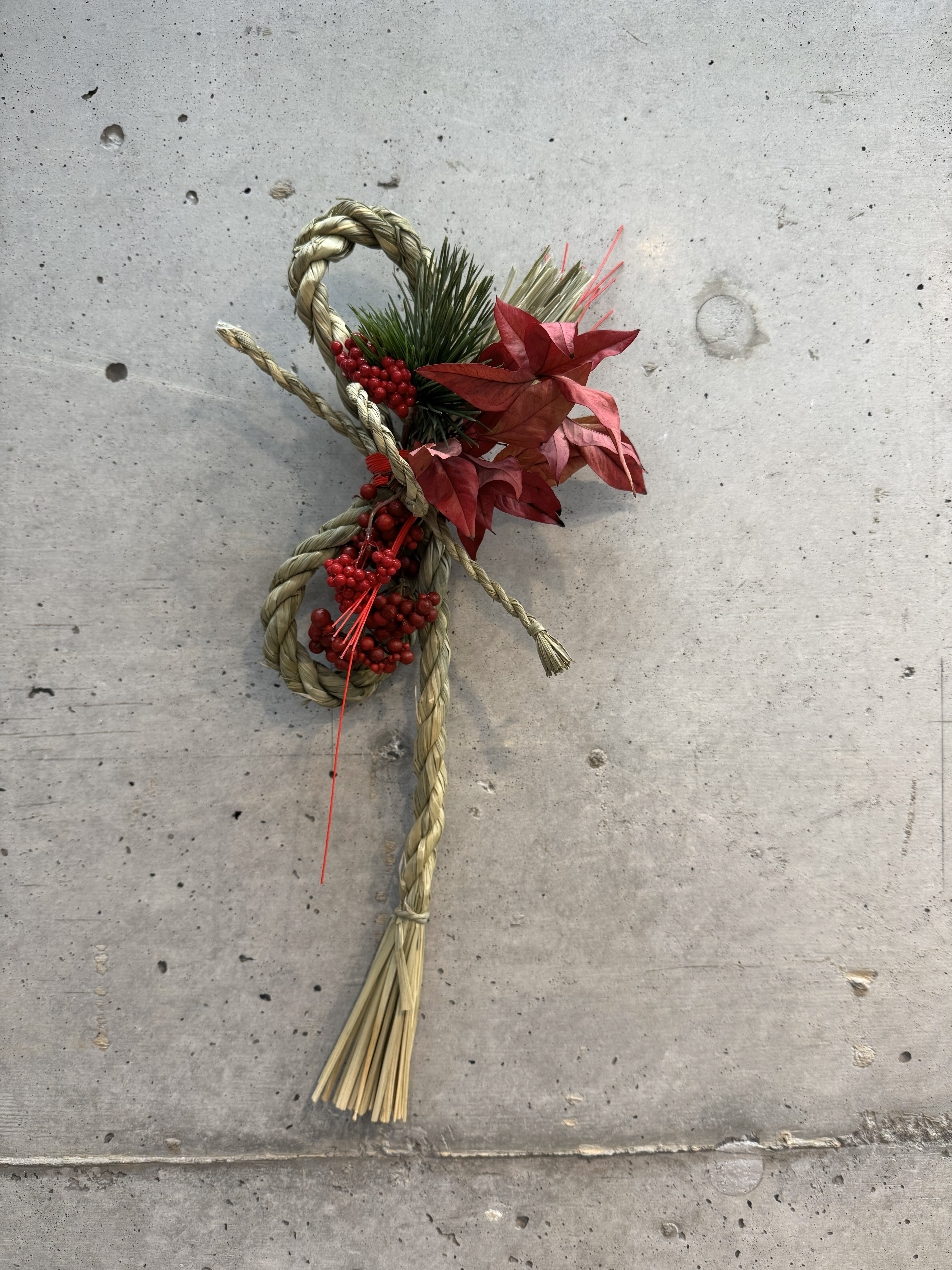 【生花】お正月飾り 8の字 南天