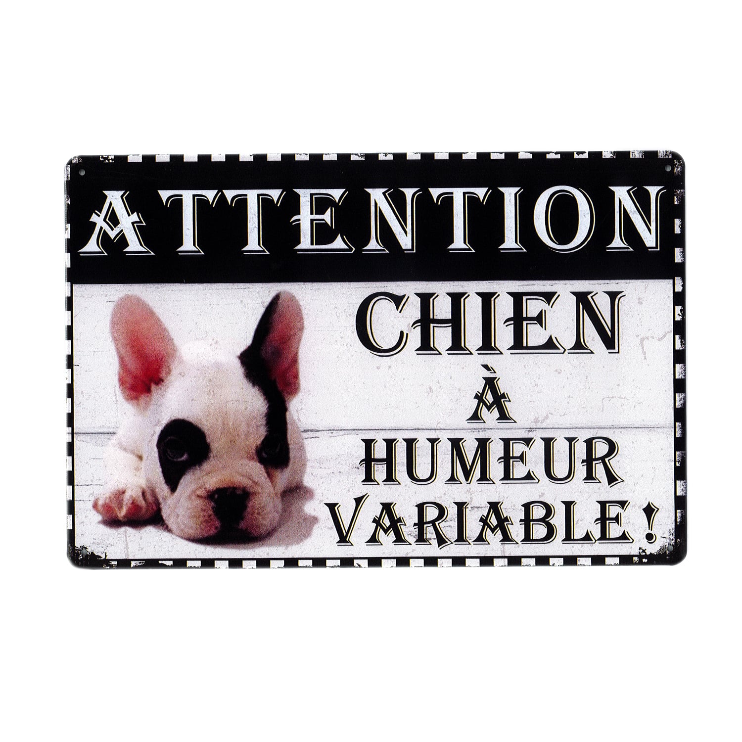 フレブル フレンチブルドッグ アメリカン雑貨 ブリキ看板 犬 動物