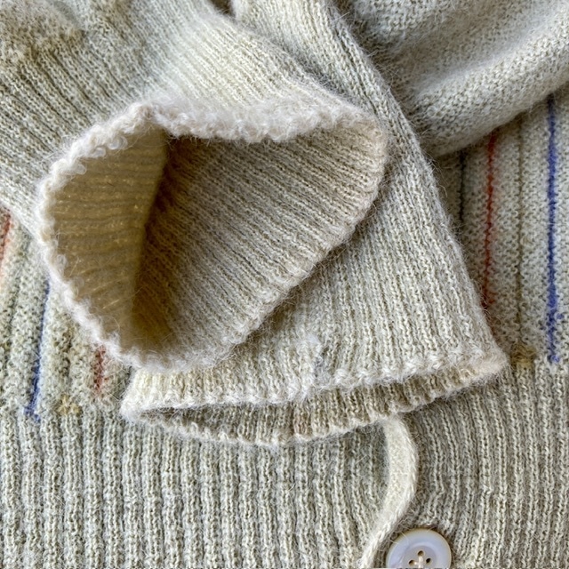 LEMMERMAYER カーディガン 60s〜70s アルパカ100% クリーム オーストリア製 ヴィンテージ古着 画像8