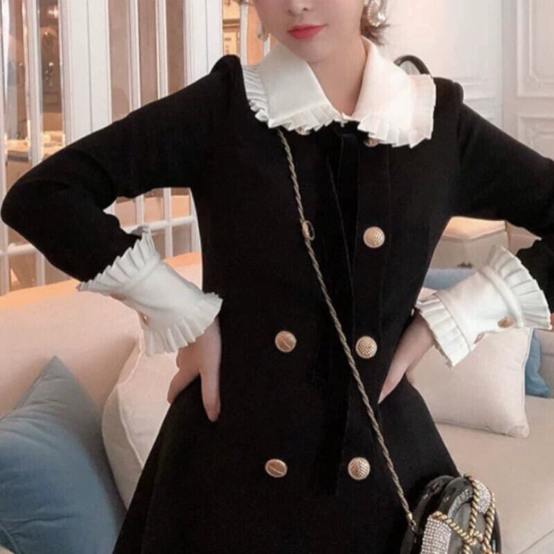 親子ペア お揃い ワンピース キッズワンピース ミニ丈 袖レース 袖あり 長袖 金ボタン 大人可愛い かわいい きれいめ おしゃれ ラブリー キュート ガーリー 春 秋 誕生日 フォーマル 女子会 10代 20代 30代 レディース 女性用 お出かけ ホテル子供 キッズ M ブラック 親子ペア お揃い ワンピース キッズワンピース ミニ丈 袖レース 袖あり