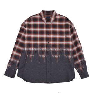 【JUUNJ】Loose-Fit Border Check Shirts