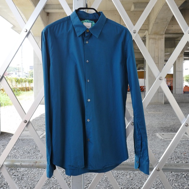 Poul Smith｜Indigo blue long shirt