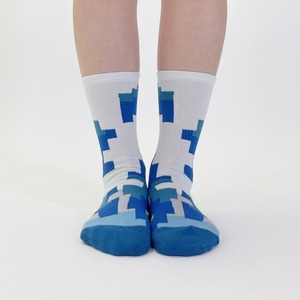 bpbp / 【23-27.5cm】MASARU SUZUKI paper mosaic socks