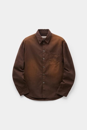 [COOR] Washed Dyeing Sun Faded Shirt (Washed Brown) 正規品 韓国ブランド 韓国通販 韓国代行 韓国ファッション クール クーア クアー 日本 店舗