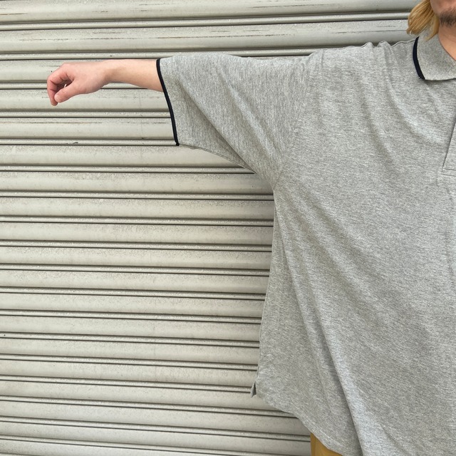 タグ付きデッドストック品 PLATINUMFUBU 半袖ポロシャツ グレー XL
