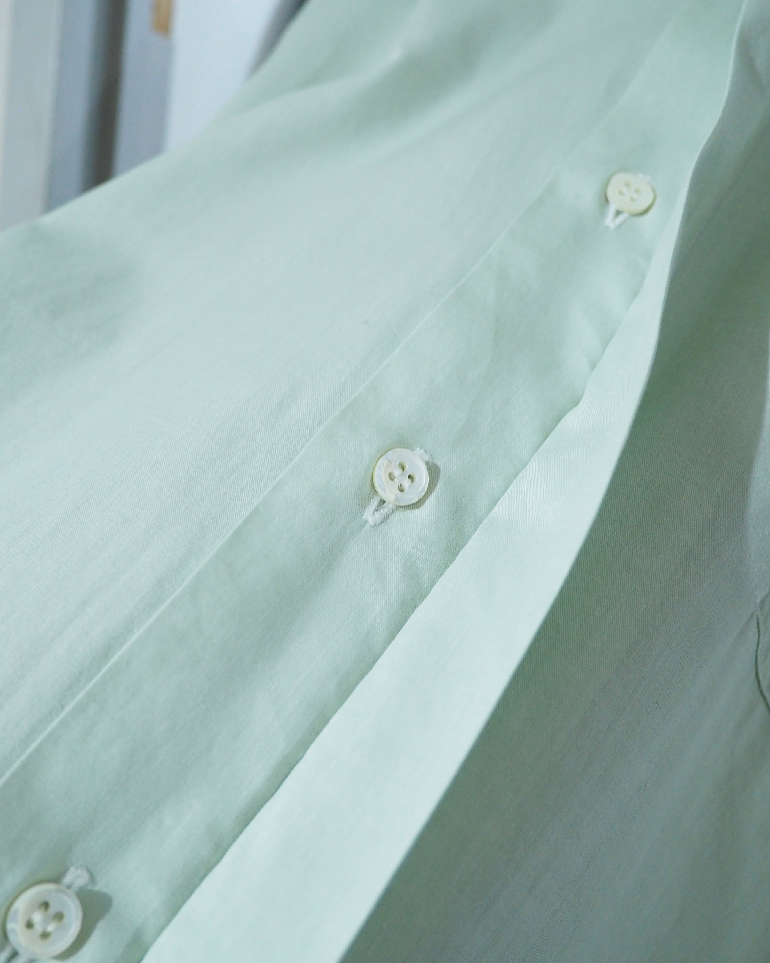 1990s " PAL ZILERI - Made in Italy " Pastel Mint Green Color vintage Dress shirt