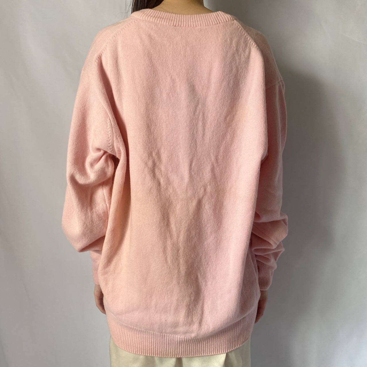 LACOSTEピンクVネックカーディガン | Boutique888
