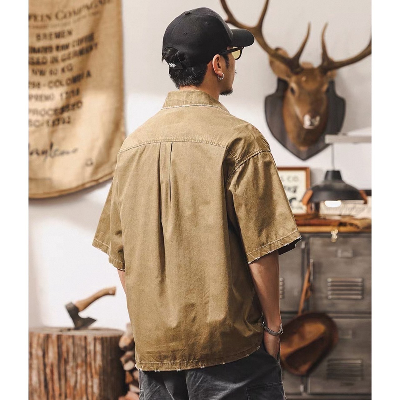 Utility pocket denim shirt 1036 - 8