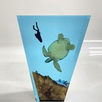 カメ＆ダイバー レジンランプ 手作り オーシャンライト 水中冒険装飾品 ベッドサイドランプ ギフト ボーイフレンド ガールフレンド 母の日 父の日ギフト ウェディングギフト 新築祝いギフト