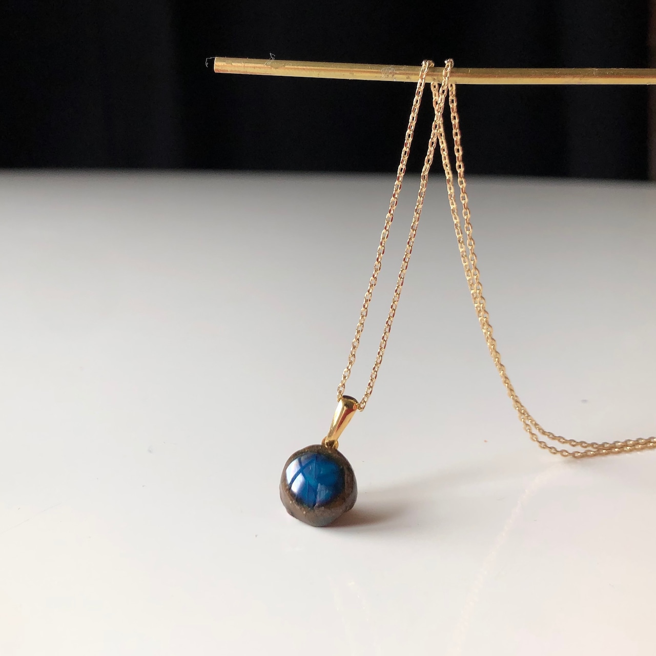 【信楽焼】凛蒼玉 ピアス(イヤリング) 蒼玉シリーズ 陶器 伝統工芸