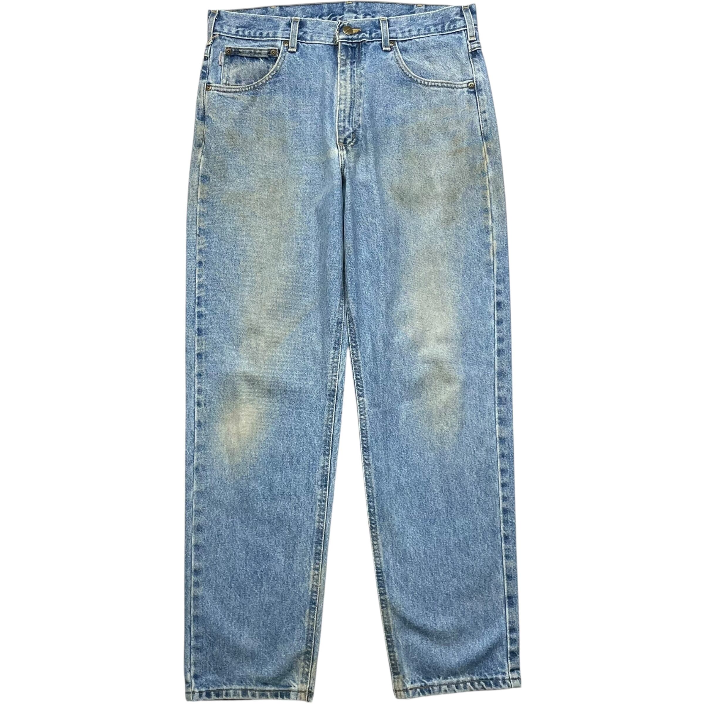 《実寸 W35L31》 Carhartt カーハート デニムパンツ 色落ち ブルー no.8829