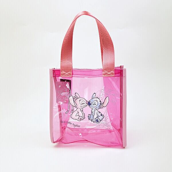 ディズニー スティッチ＆エンジェル 水彩 PVCクリアトートバッグ(S