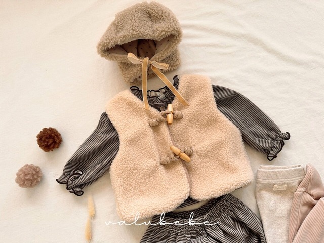 [予約][送料無料]《valubebe》Sherpa reversible bonnet hat (baby) 82