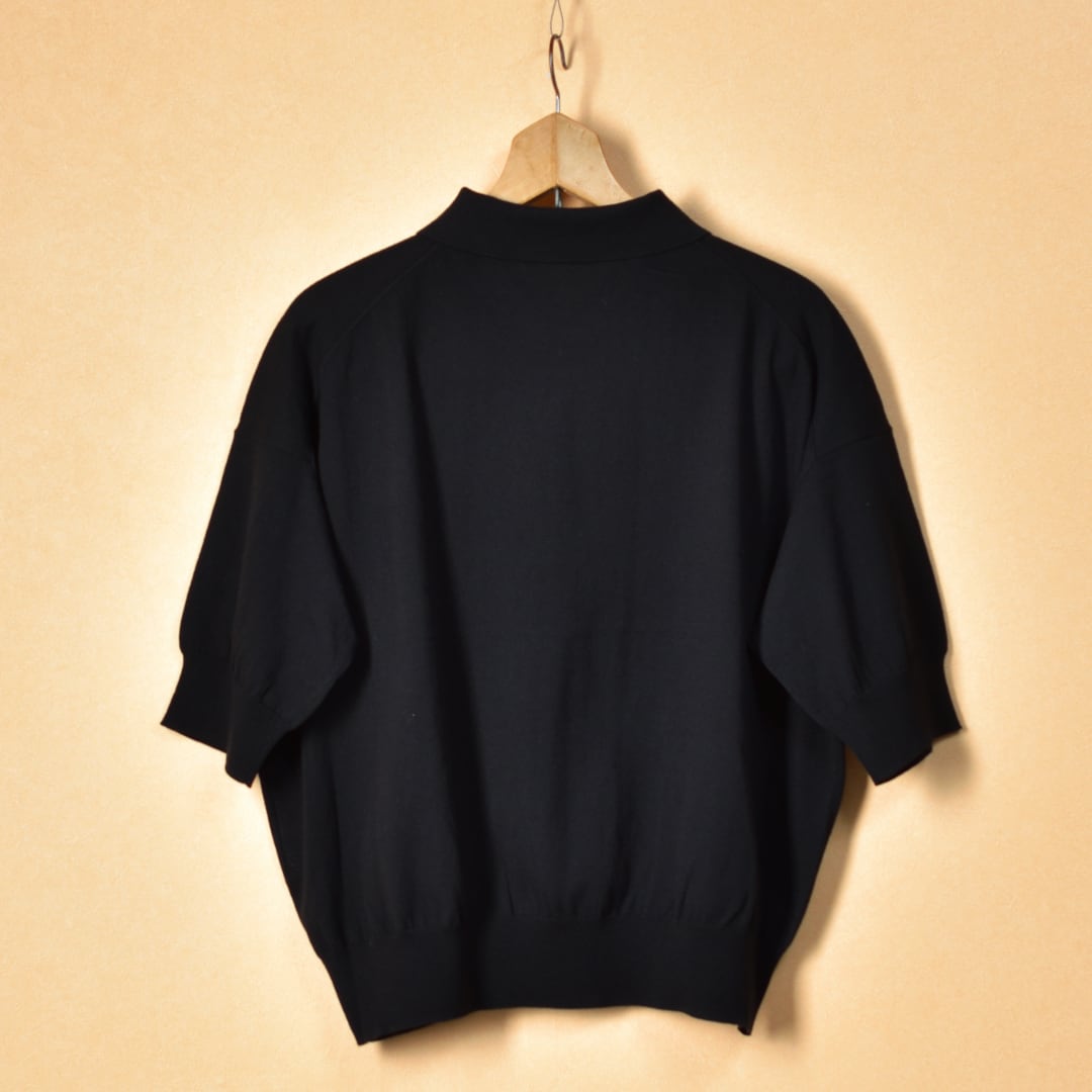 prit プリット ツイストコットン5分袖ワイドスキッパー・クロ【送料無料】