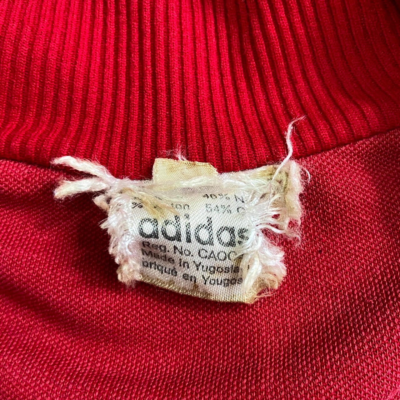 70年代 ユーゴスラビア製 adidas アディダス ハイネック ハーフジップ 