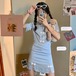 ✞ きれいめ☆ショートトップス スタンダードバックルスカート レトロ ✞ゴスロリ SM ミリ 甘ロリ クラロリ 和ロリ エレガント 黒ロリ 姫ロリ 華ロリ BB-BB6633461