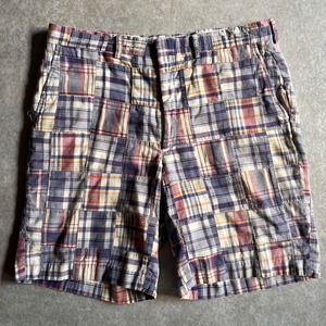 Mark Force & Strike  Madras Check Short Pants  W35  Made in USA  H024