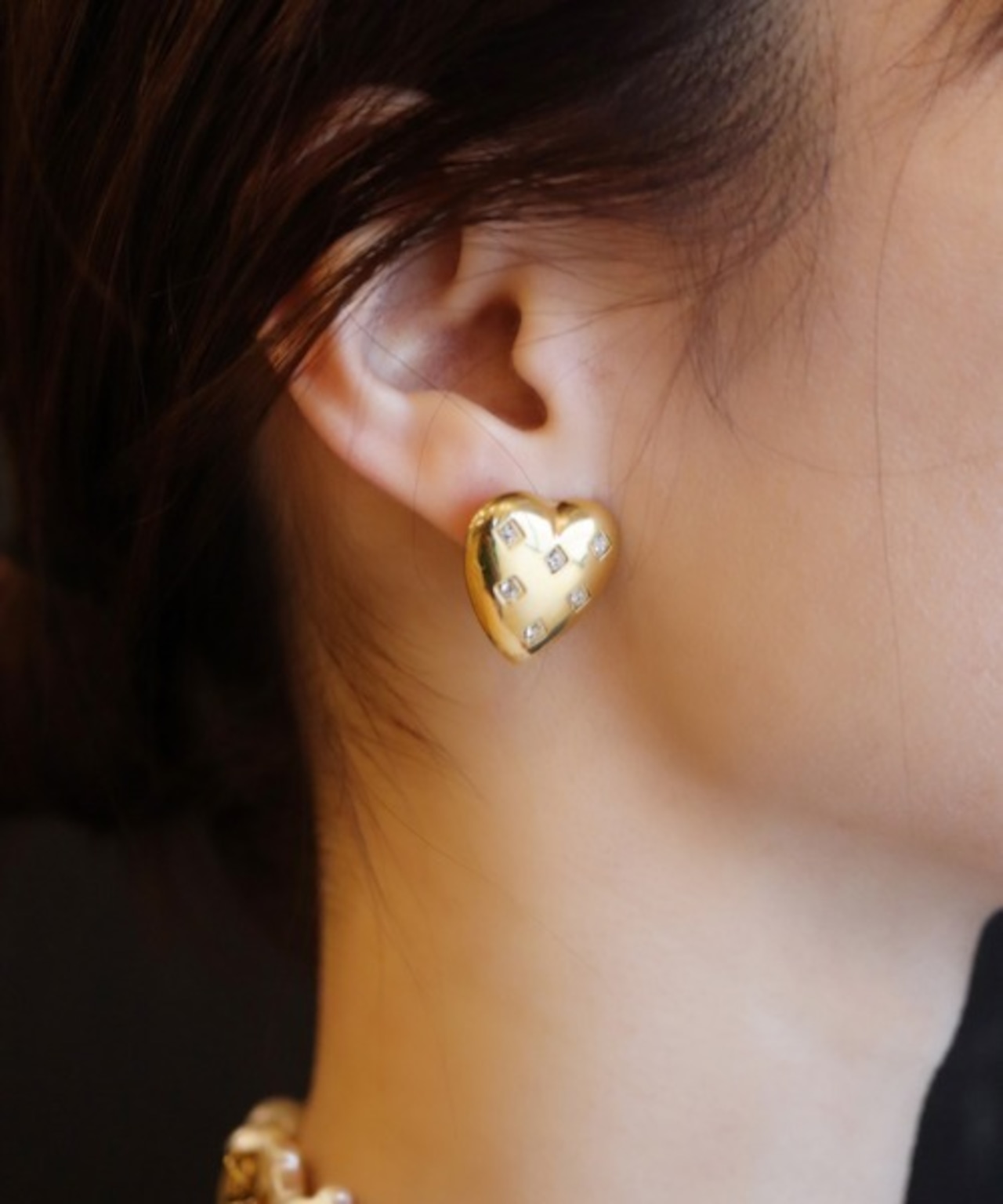 ハートジルコニアピアス/023026