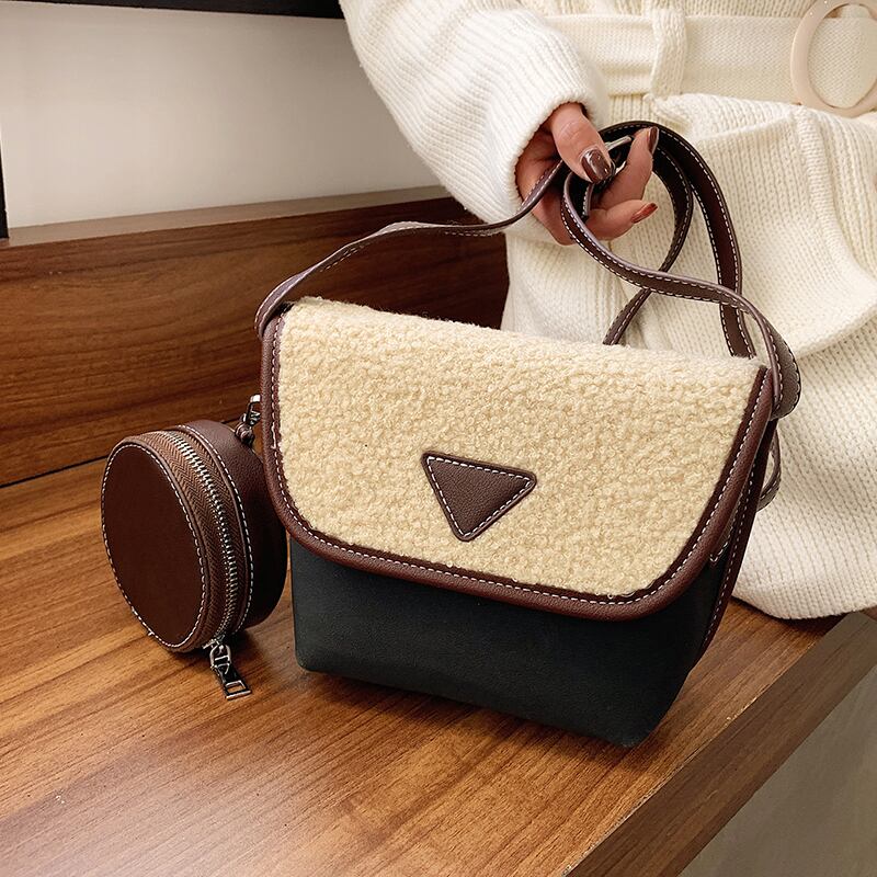 オータムウィンターレッドショルダーバッグ 秋物 冬物 メッセンジャーバッグ 手作りハンドバック97331879179