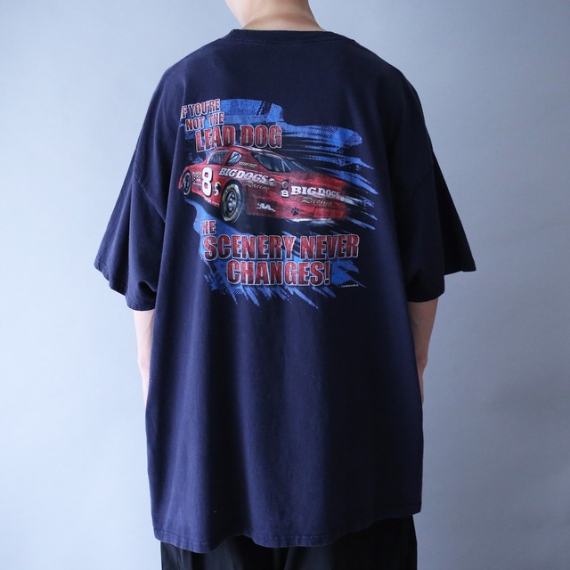 "BIG DOGS" back printed XXX super over silhouette h/s tee