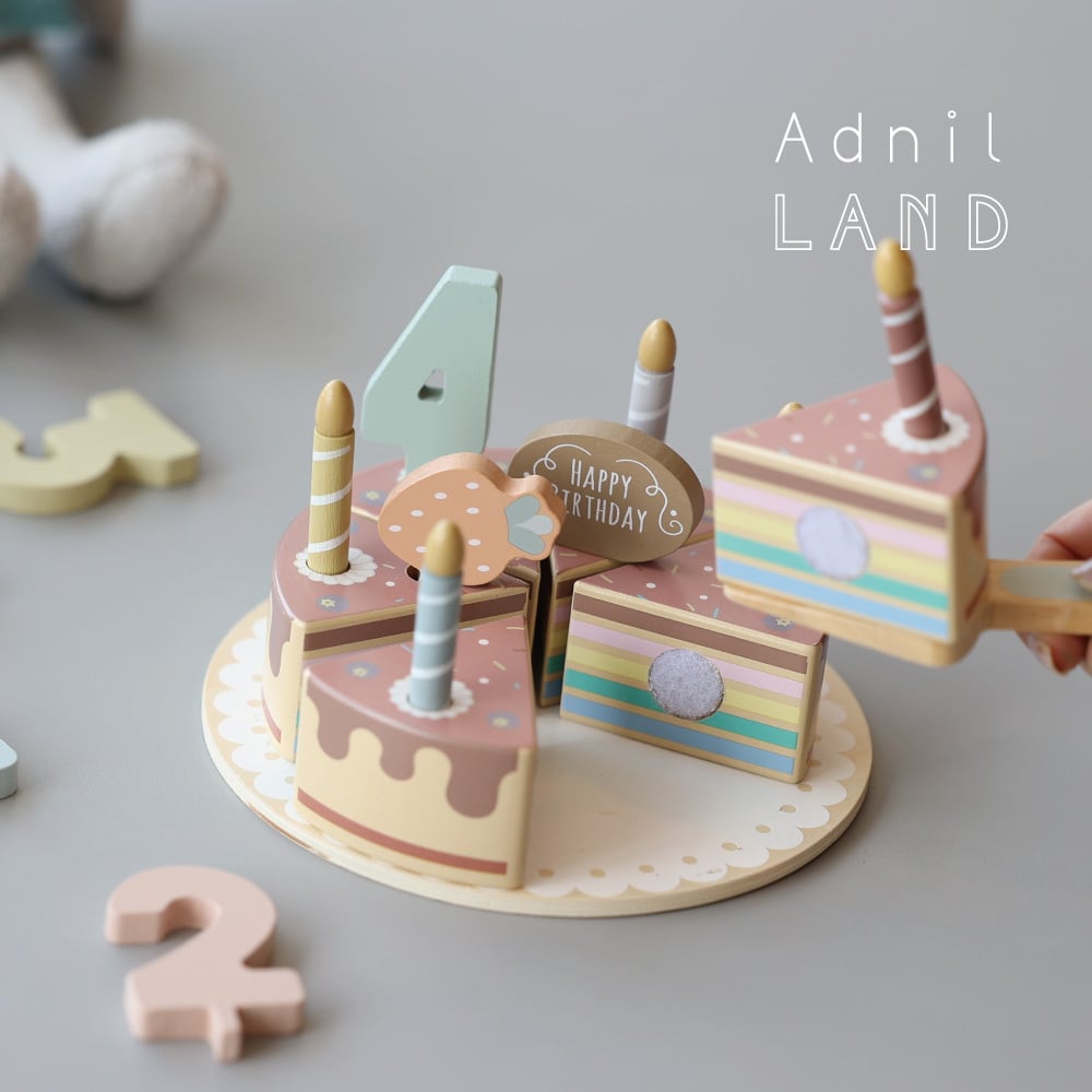 Adnil LAND アドニルランド | CUTTING BIRTHDAY CAKE 木製おままごと ケーキ
