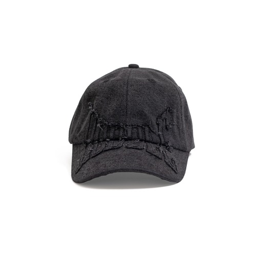 【6月27日(土)10時より販売スタート】 HODDLE DENIM APLIQUE CAP BLACK