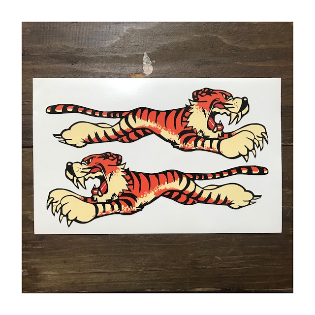 Tiger / Leaping Tiger Stickers 150mm #66