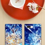 氷花 - 和風 手帳型iPhoneケース