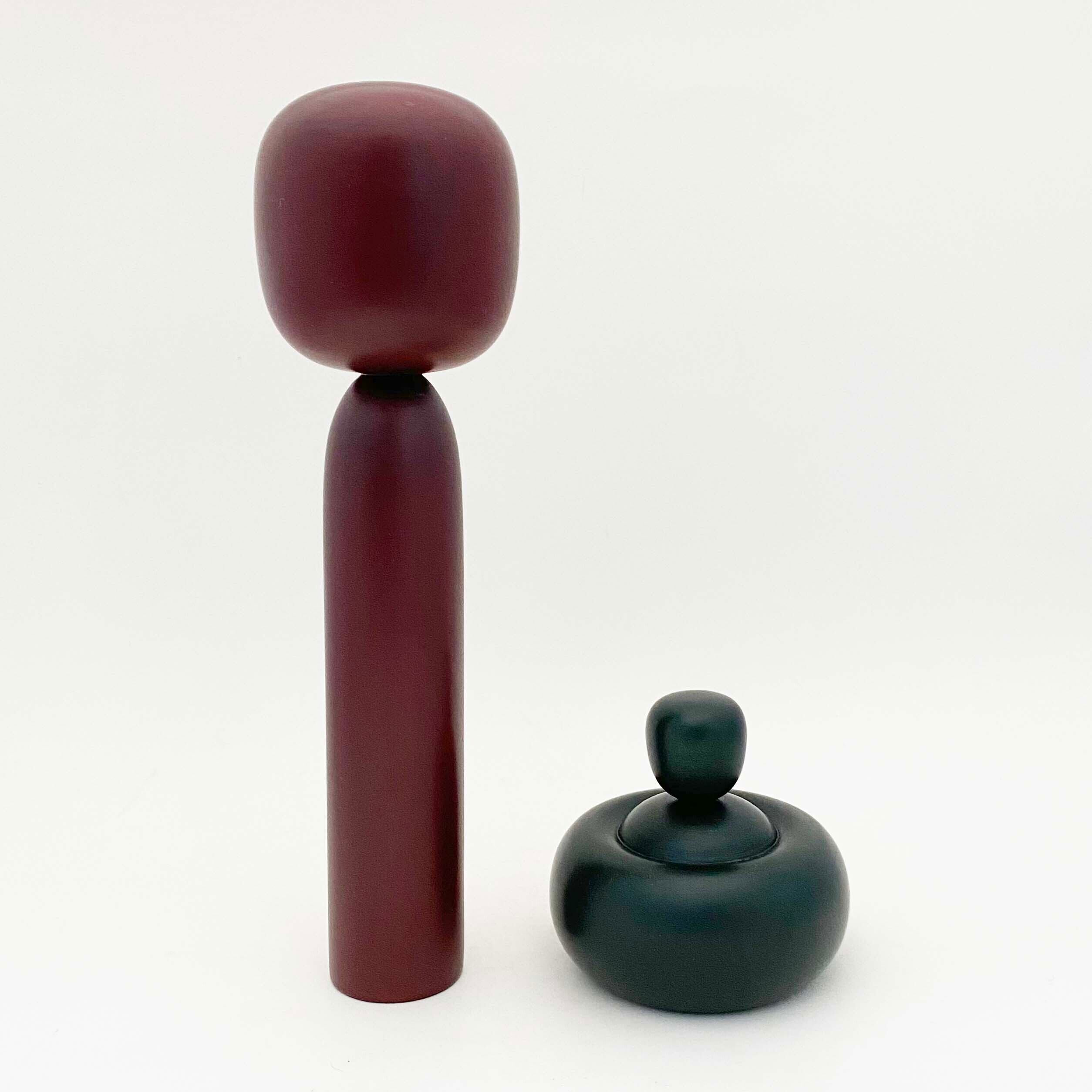 「鎌倉塗こけし」伝統工芸漆塗りこけしペア（No.4）