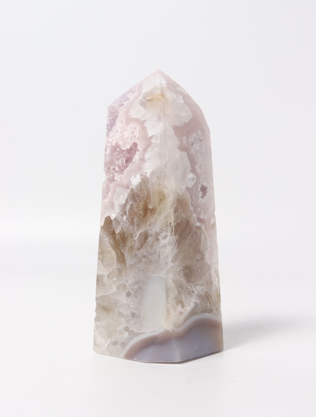 PINK AMETHYST x CHERRY BLOSSOM AGATE TOWER