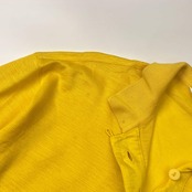 リネン混 Christian Dior SPORT クリスチャンディオール スポーツ 長袖 ポロシャツ L/イエロー レディース