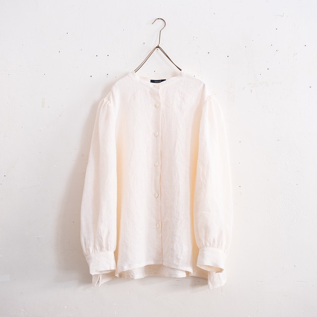 puff sleeve shirt ／light weight linen〈antique white〉